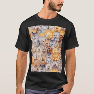 T-shirt Chiens Aquarellés : Whimsical Seamless Fun