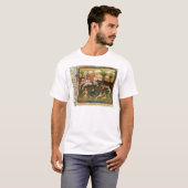 T-shirt Chiens attaquant un léopard, d'un livre (Devant entier)