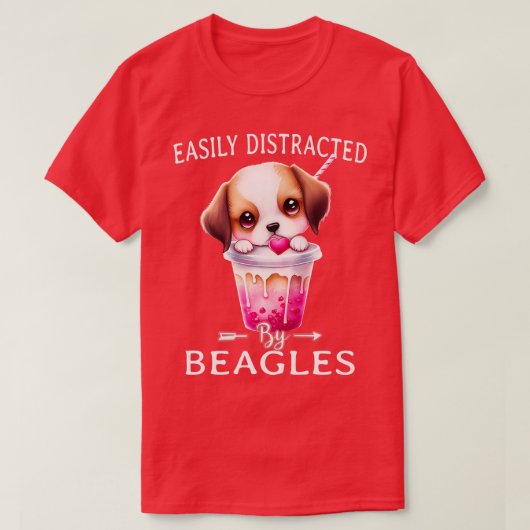 T-shirt Chiens beagles mignons 2 (Design devant)