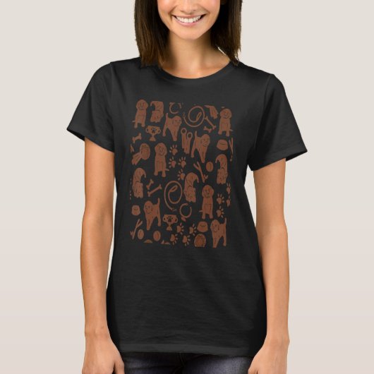 T-shirt Chiens Brown Labrador Retriever Motif Lab Chien L (Devant)