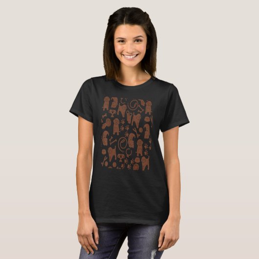 T-shirt Chiens Brown Labrador Retriever Motif Lab Chien L (Devant entier)