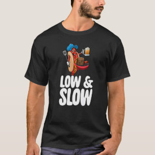 T-shirt Chiens chauds Low & Slow & Bière Femmes Foodie Sa