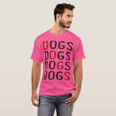 T-shirt Chiens Chiens Chiens Amis rétro (Devant entier)