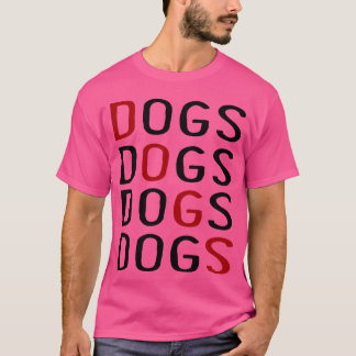 T-shirt Chiens Chiens Chiens Amis rétro