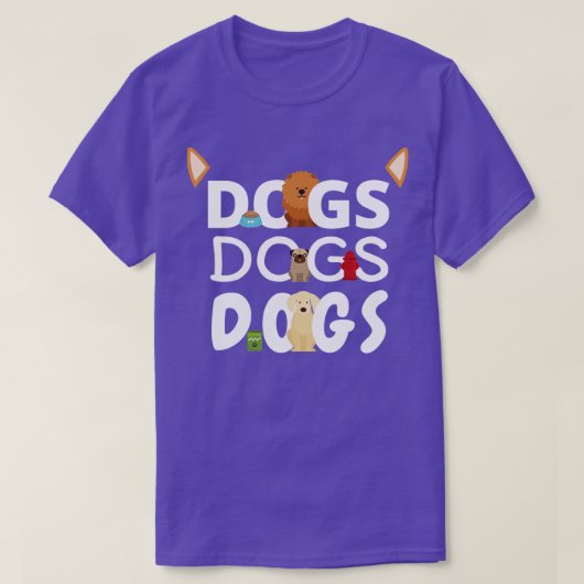 T-shirt Chiens Chiens Chiens Chiens Chiens Animaux Marcheu (Design devant)