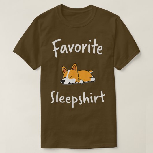 T-shirt Chiens Chiens Corgi Nap Dormir Pyjama nuit (Design devant)