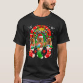 T-shirt Chiens Chow Elf Chow De père Noël Reindeer En Soc  (Devant)