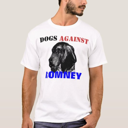 T-shirt Chiens contre Romney (Devant)