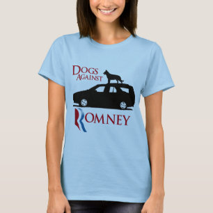 T-shirt Chiens contre Romney - .png