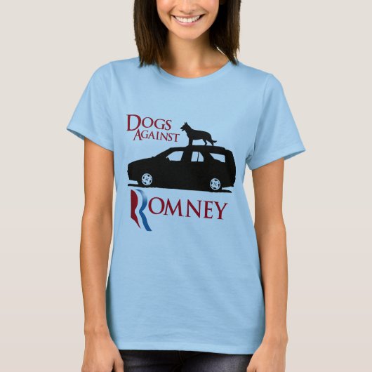 T-shirt Chiens contre Romney - .png (Devant)