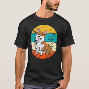 T-shirt Chiens Corgi Pembroke Gallois Rétro Vintage