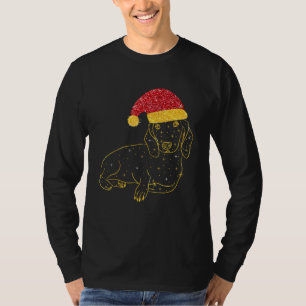 T-shirt Chiens Dachshund Noël Pour Hommes Femmes Enfants