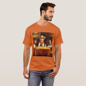 T-shirt Chiens dans un salon (Devant entier)