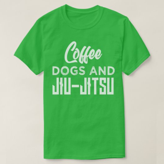 T-shirt Chiens de café Jiu Jitsu (Design devant)