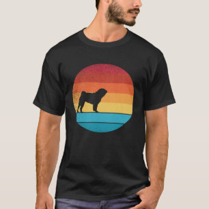 T-shirt Chiens de Carlin vintages rétro et animal mignon 7