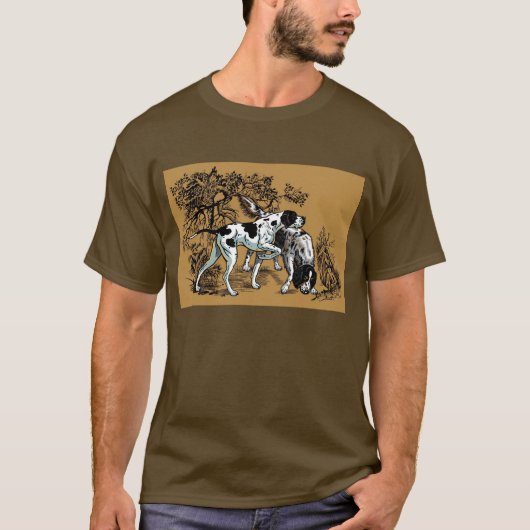 T-shirt chiens de chasse (Devant)