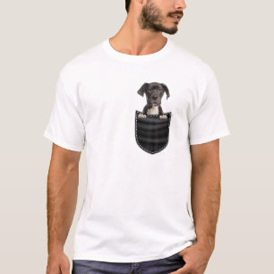 T-shirt Chiens de conception de poches de chien de grands 