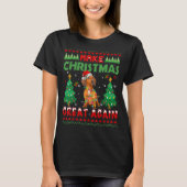 T-shirt Chiens de Dachshund Feux Noël Pour Noël (Devant)