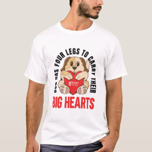 T-shirt Chiens de grand coeur hommes blanc