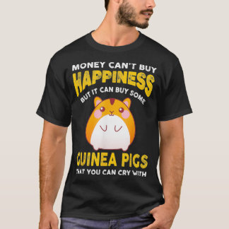 T-shirt Chiens de Guinée drôle argent ne peut acheter le b