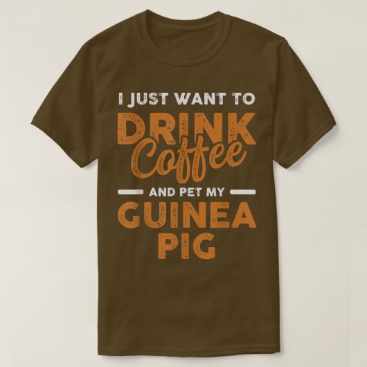 T-shirt Chiens de Guinée et café (Design devant)