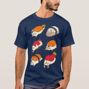 T-shirt Chiens de Guinée Sushi Style Animal Guinéen Cochon