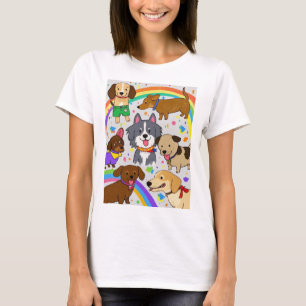 T-shirt Chiens de jeu Chiens Chiens Chiens Chiens Chiens