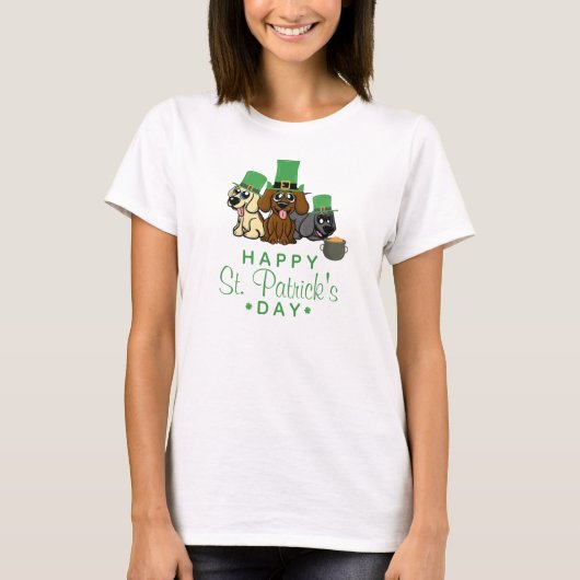 T-shirt Chiens de la Saint-Patrick pour la Saint-Patrick C (Devant)