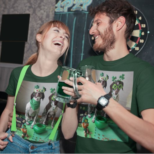 T-shirt Chiens de la Saint Patrick prêts à faire la fête T