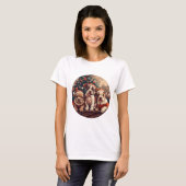T-shirt Chiens de Noël Pit Bull chiots (Devant entier)