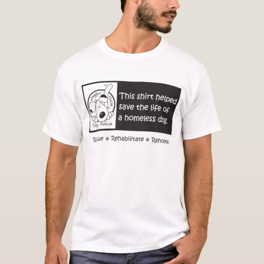 T-shirt Chiens de sans-abri d'aide (Devant)