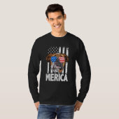 T-shirt Chiens de taureau anglais 4 juillet Merica Hommes  (Devant entier)