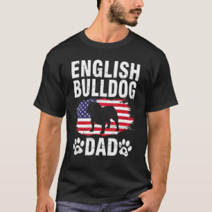 T-shirt Chiens de taureau anglais Papa Joyeux Père Day Chi