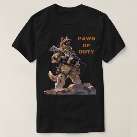 T-shirt Chiens de travail militaires K9 (Design devant)