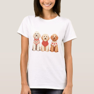 T-shirt Chiens de Valentine Goldendoodle