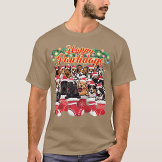 T-shirt Chiens Décoration de Noël Cute et Chiens Croustill