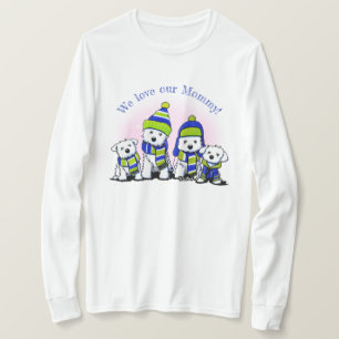 T-shirt Chiens d'équipage douillets KiniArt