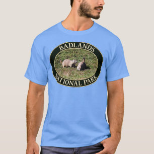 T-shirt Chiens des Prairies au parc national Badlands à So
