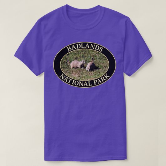 T-shirt Chiens des Prairies au parc national Badlands à So (Design devant)