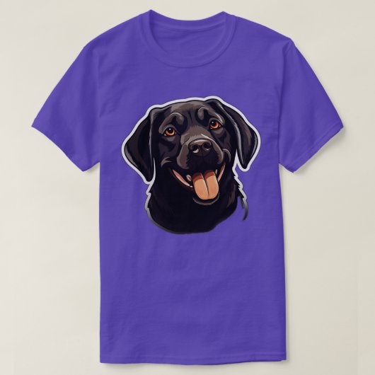 T-shirt Chiens du Labrador mignons Noirs Chocolat Labrador (Design devant)