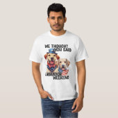 T-shirt Chiens du Labrador patriotique Citation d'Humour d (Devant entier)