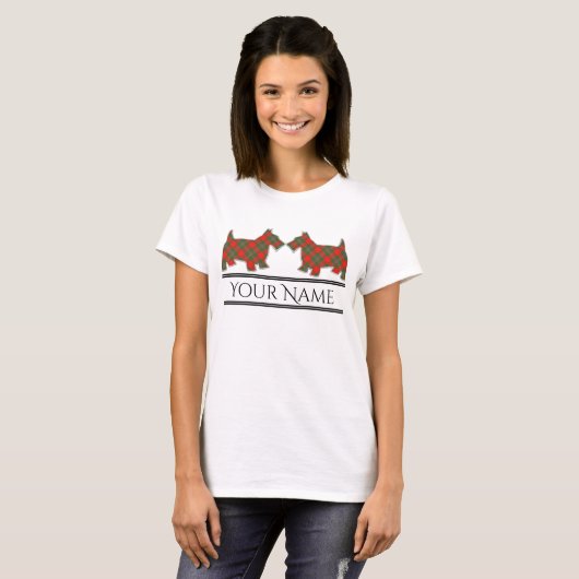 T-shirt Chiens écossais du clan écossais Gregor MacGregor  (Devant entier)