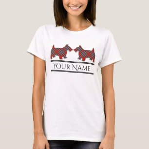 T-shirt Chiens écossais du clan MacFarlane Tartan