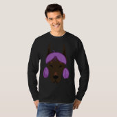 T-shirt Chiens En Chiens Drôle Drôle Purple Doberman (Devant entier)