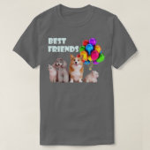 T-shirt Chiens et chats J'aime les chiens et les chats (Design devant)