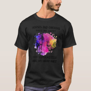 T-shirt Chiens et chevaux me rendent heureux Humains me fo