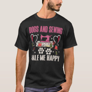 T-shirt chiens et couture me rendent heureux