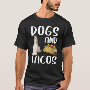 T-shirt Chiens Et Tacos Afghan Hound Cuisine Mexicaine