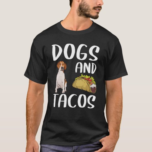T-shirt Chiens Et Tacos Harrier Nourriture Mexicaine (Devant)