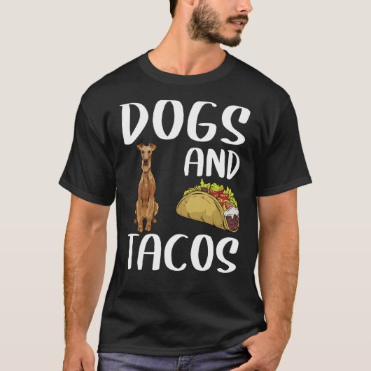 T-shirt Chiens Et Tacos Pointer Nourriture Mexicaine (Devant)